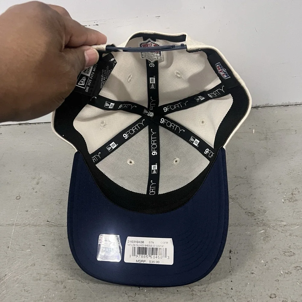 New Era 9FORTY Stretch Snap Dallas Cowboys Vintage Logo Navy Cream‎ Cap Hat
